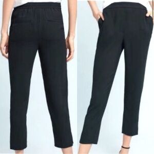 Anthropologie Black Essential Pull-On Trouser Ankle Pant Size S